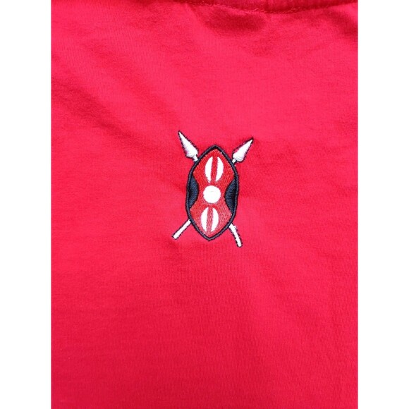 Vintage Jambo Kenya T-Shirt Men's Large Red Elephant Embroidered Short Sleeve - Picture 5 of 7